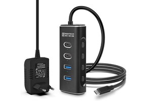 USB-C Hub 4 Poorts | 10 Gbps | Aluminium | 54% Korting