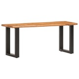 Boomstambank 110cm Massief Acaciahout & Staal - 35% Korting!