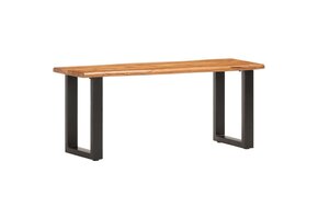Boomstambankje 110 cm - Massief Acaciahout & Staal (57% Korting!)