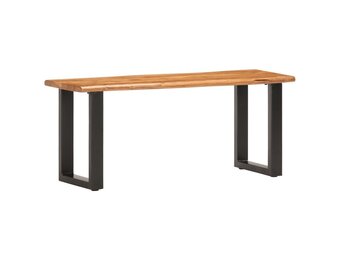 Boomstambank 110cm Massief Acaciahout & Staal - 35% Korting!