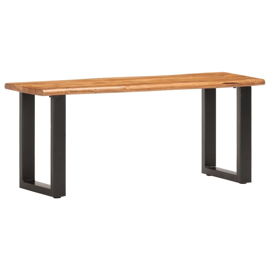 Boomstambank 110cm Massief Acaciahout & Staal - 35% Korting!