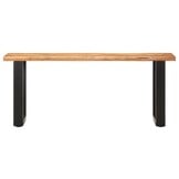 Boomstambank 110cm Massief Acaciahout & Staal - 35% Korting!