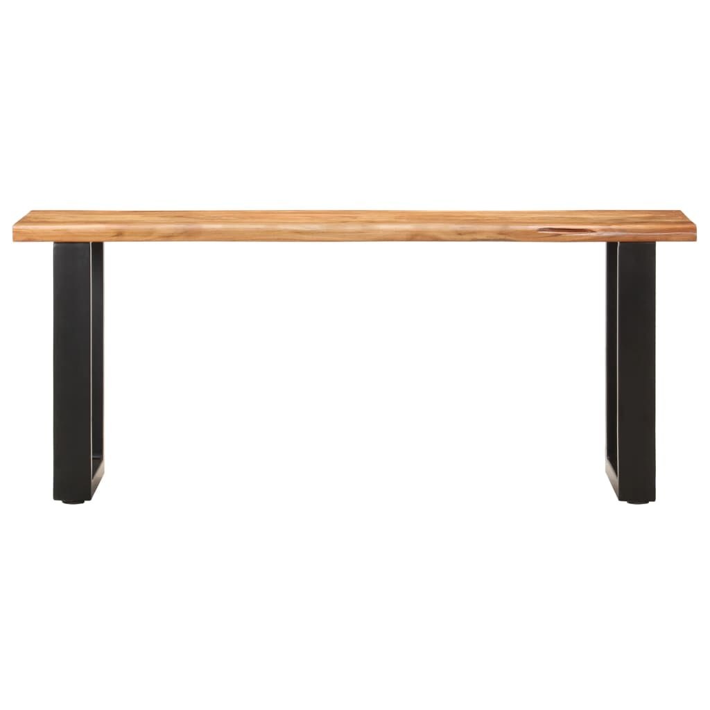 Boomstambank 110cm Massief Acaciahout & Staal - 35% Korting!