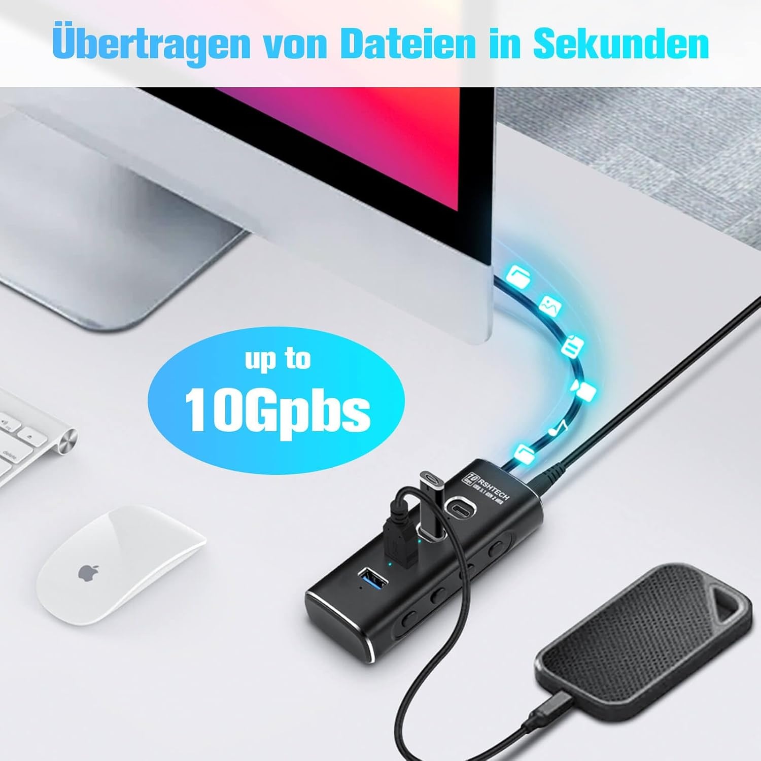 USB-C 3.2 Hub 4-poorts | 10 Gbps | 27% Korting