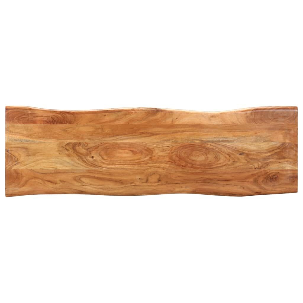 Boomstambank 110cm Massief Acaciahout & Staal - 35% Korting!