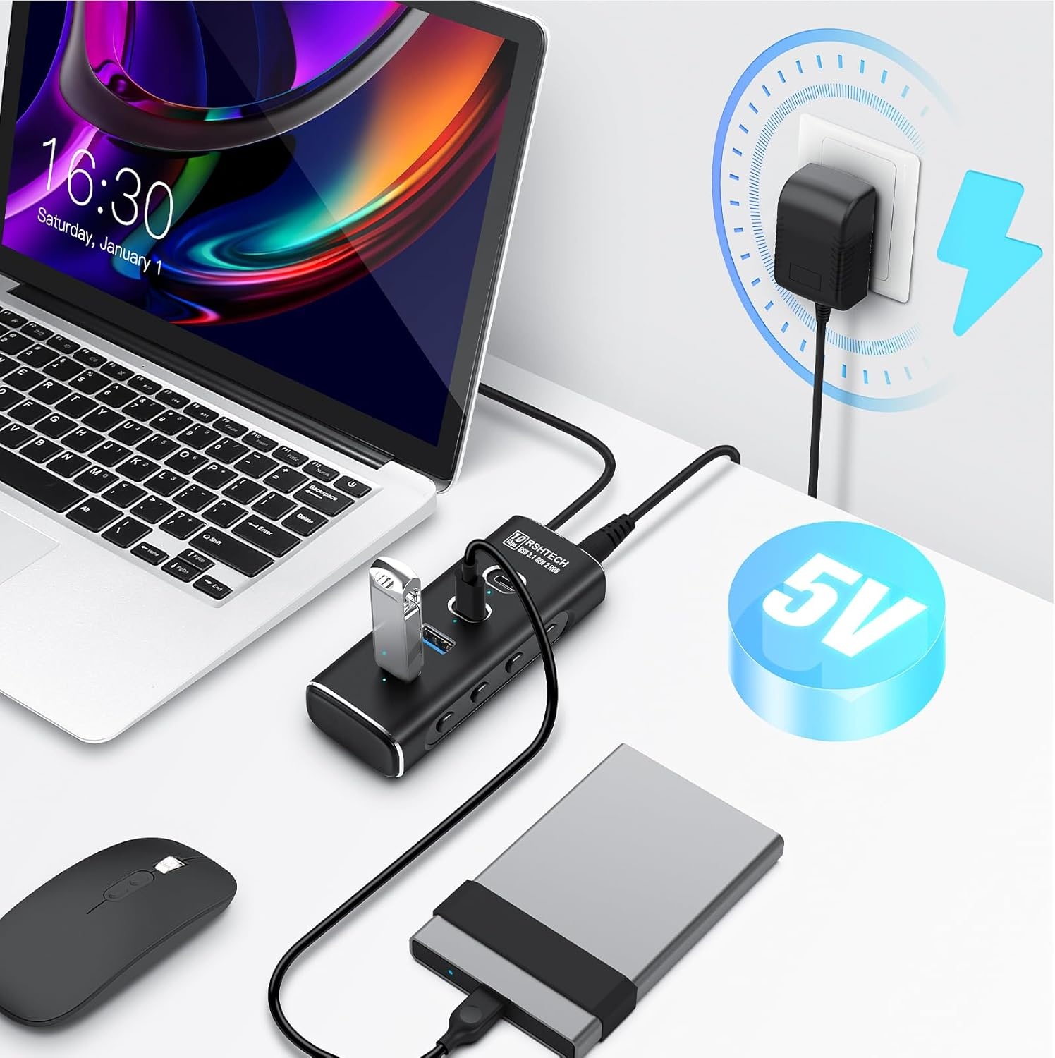 USB-C 3.2 Hub 4-poorts | 10 Gbps | 27% Korting