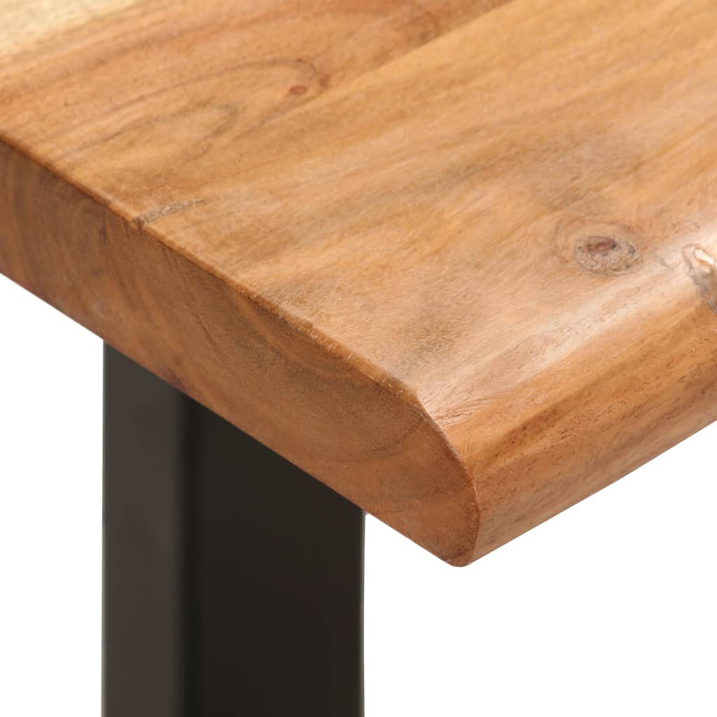 Boomstambank 110cm Massief Acaciahout & Staal - 35% Korting!