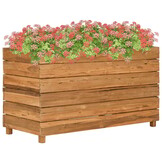 Geretourneerde Plantenbak 100x40x38cm Gerecycled Teakhout & Staal - 59% Korting!