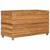 Geretourneerde Plantenbak 100x40x38cm Gerecycled Teakhout & Staal - 59% Korting!