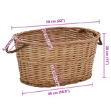 VidaXL Houtmand Wilgenhout - 40% Korting!