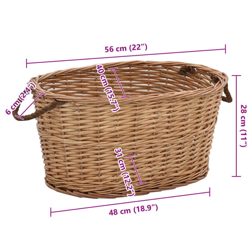 VidaXL Houtmand Wilgenhout - 40% Korting!