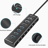 7-Poorts USB-C Hub (10 Gbps) - 34% Korting