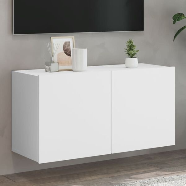 VidaXL TV-meubel Wandgemonteerd Wit - 34% Korting