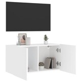 VidaXL TV-meubel Wandgemonteerd Wit - 34% Korting