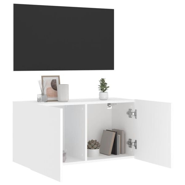 VidaXL TV-meubel Wandgemonteerd Wit - 34% Korting