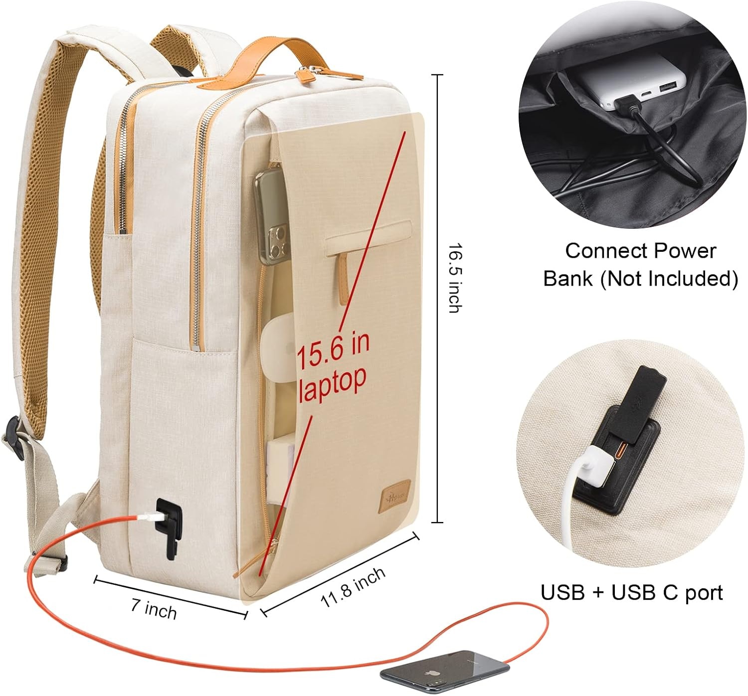 Laptoprugzak 15,6" - Waterdicht, USB & Korting!
