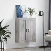 vidaXL Wandkast Grijs Sonoma Eiken 69,5x34x90 cm - 52% Korting!