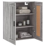vidaXL Wandkast Grijs Sonoma Eiken 69,5x34x90 cm - 52% Korting!