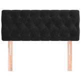 VidaXL Hoofdbord 100x7x78/88 cm Fluweel Zwart - 45% Korting!