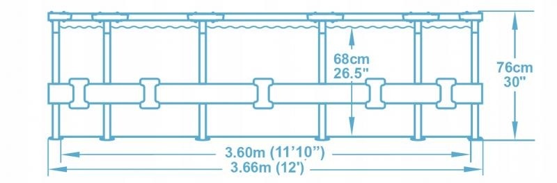 Opzetzwembad 366x76cm - Steel Pro Max | 60% Korting!