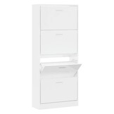 VidaXL Schoenenkast Hoogglans Wit - 73% Korting!