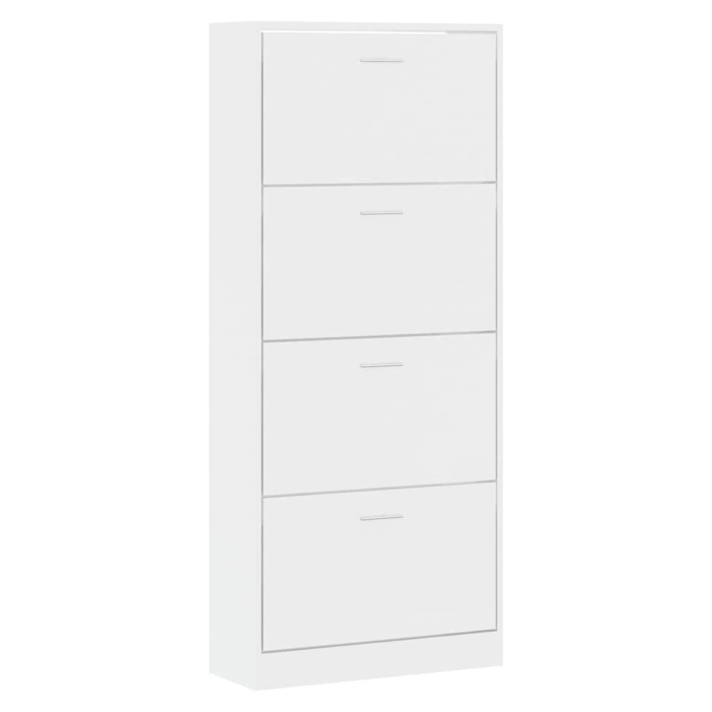 VidaXL Schoenenkast Hoogglans Wit - 73% Korting!