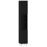 VidaXL Badkamerkast met Korting - Zwart - 30x30x190 cm