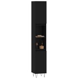 VidaXL Badkamerkast met Korting - Zwart - 30x30x190 cm