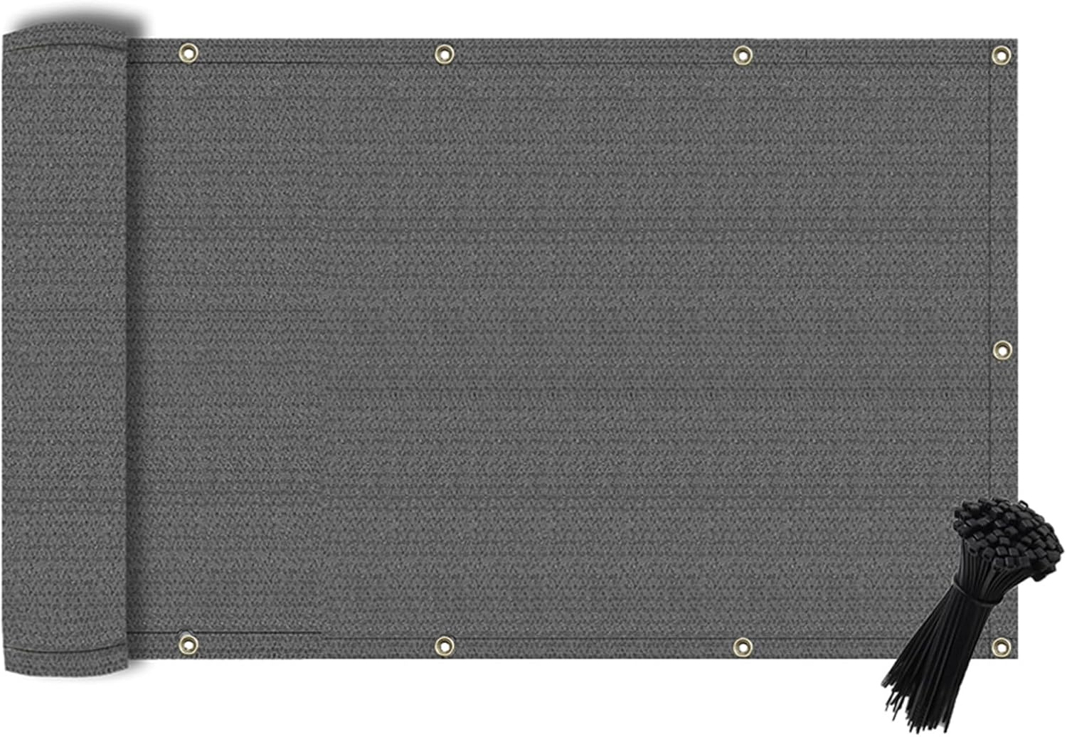 Privacyscherm Balkon Zwart 0.9x5m - 27% Korting!