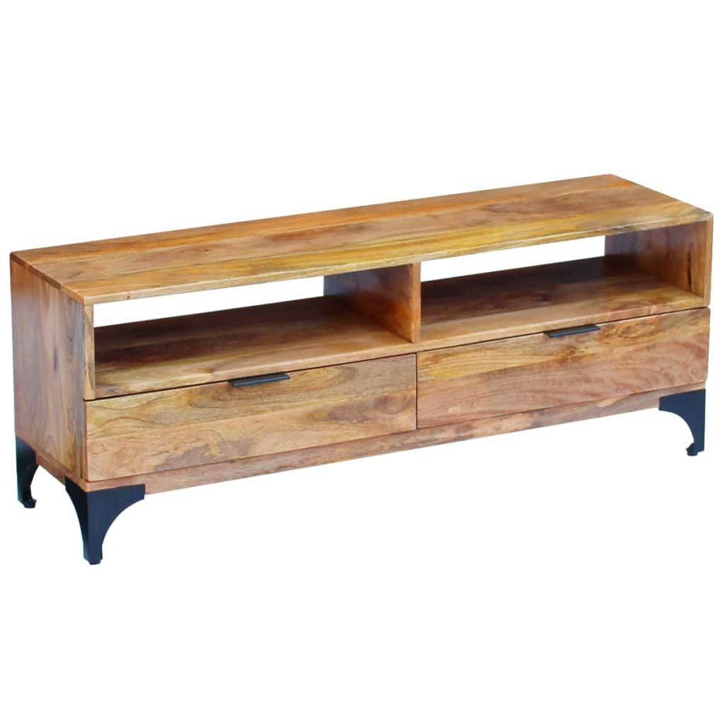 vidaXL TV-meubel Mangohout 120x35x45cm - 49% Korting