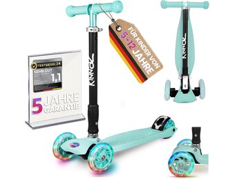 Kinderstep met LED-wielen & AirTag houder | 42% Korting