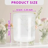 Set van 3 Glazen Cilindervazen | Helder Borosilicaatglas | 8.5x10cm | -26%
