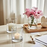Set van 3 Glazen Cilindervazen | Helder Borosilicaatglas | 8.5x10cm | -26%