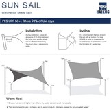 Zonnezeil Crème 4x6m - 53% Korting! UV & Waterdicht
