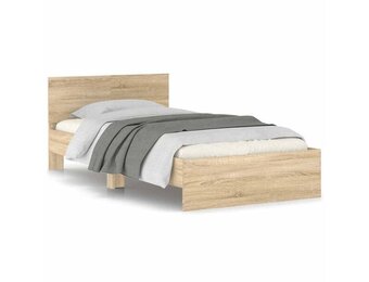 Bedframe met Hoofdbord Sonoma Eiken 100x200 cm - 48% Korting
