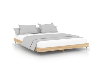 vidaXL Bedframe 200x200cm Sonoma Eiken: 57% Korting!