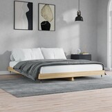 vidaXL Bedframe 200x200cm Sonoma Eiken: 57% Korting!