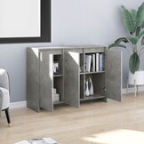 vidaXL Dressoir Betongrijs 102x33x75 cm - 52% Korting!