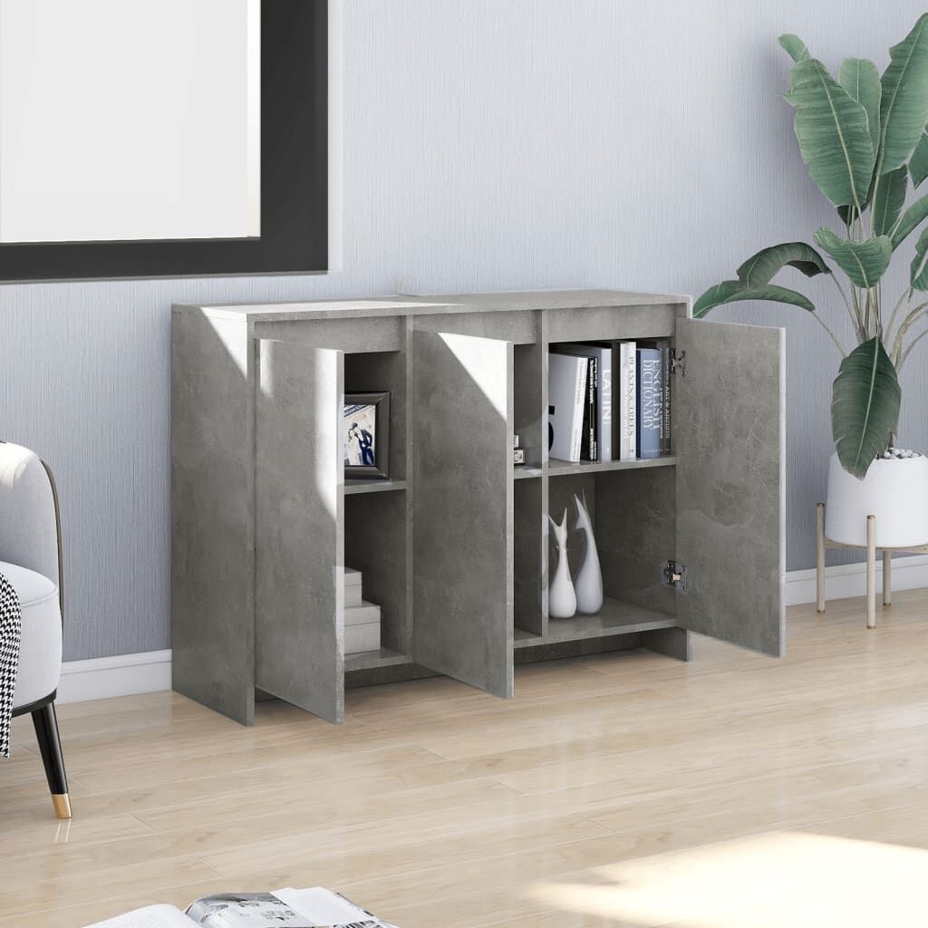 vidaXL Dressoir Betongrijs 102x33x75 cm - 52% Korting!