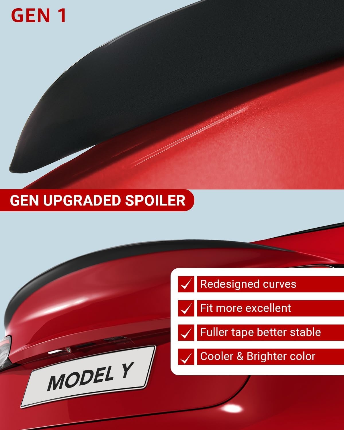 Tesla Model Y Achterspoiler Mat Zwart - 52% Korting