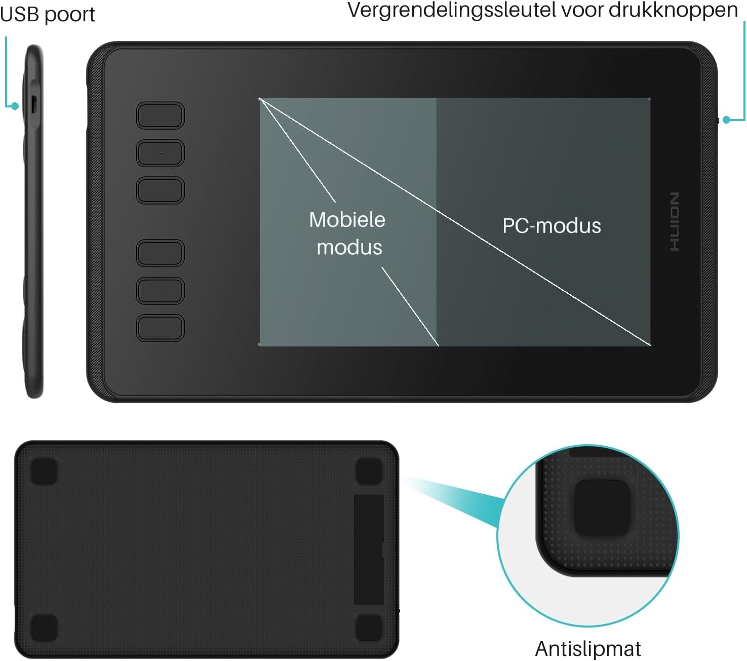Grafische Tekentablet Huion Inspiroy H640P - 28% Korting