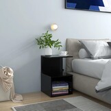 vidaXL Nachtkastjes (2 st) Zwart - 35x35x55 cm - 33% Korting