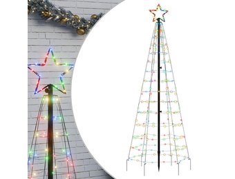 vidaXL LED Kerstboom 180cm Kleurrijk - 45% Korting!