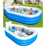 Opblaaszwembad 320x190x64cm - Versterkt met Zitting & Rugleuning - 53% Korting