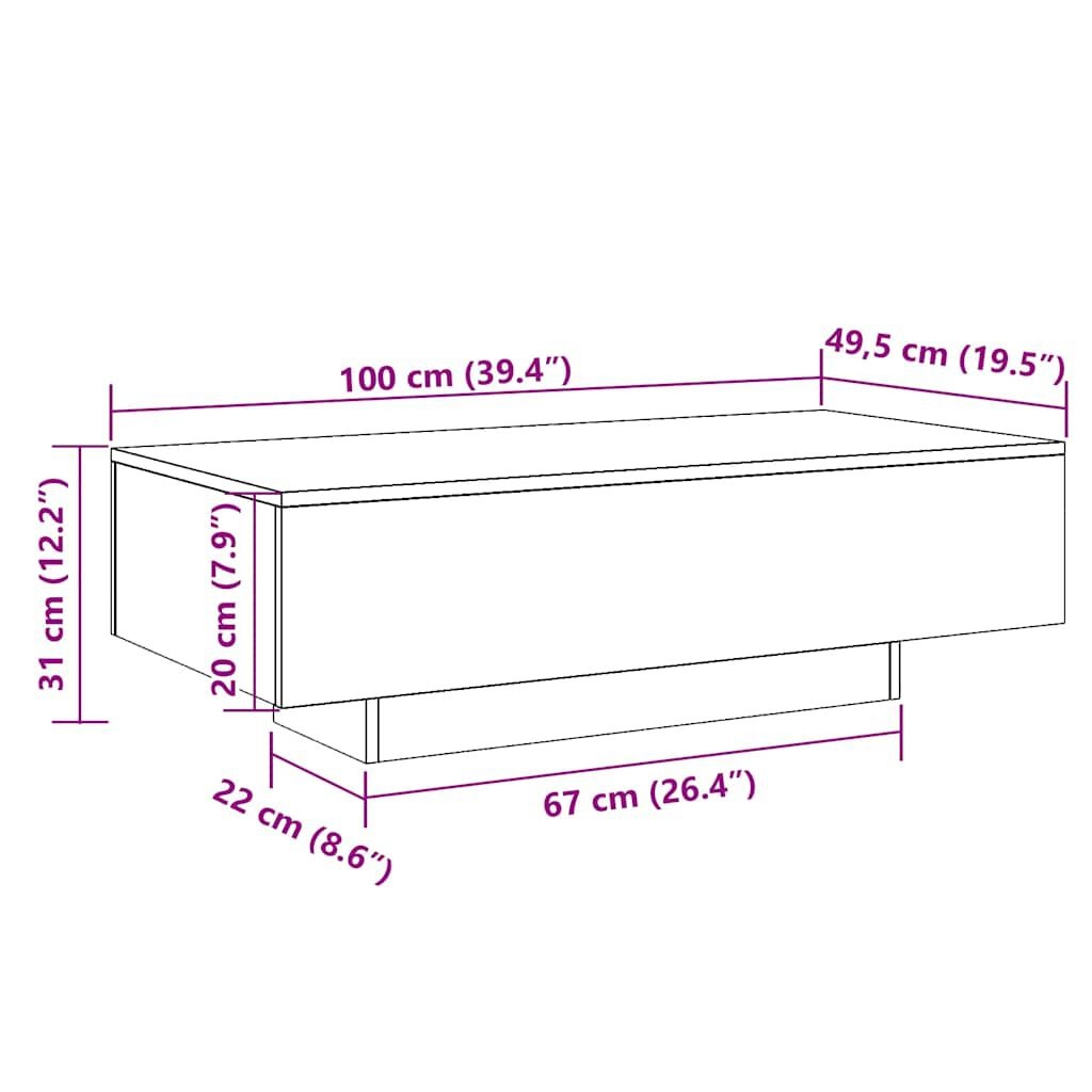 VidaXL Salontafel 100cm Zwart (39% Korting)