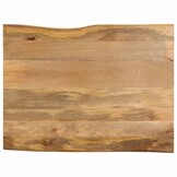 VidaXL Tafelblad Massief Mangohout - Natuurlijke Rand - 100x80cm - 35% Korting