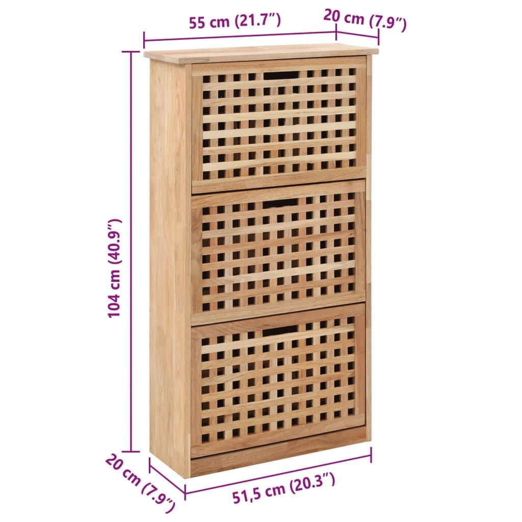 VidaXL Schoenenkast Walnotenhout - 34% Korting!