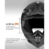 YEMA YM-915 Motorcross Helm Mat Zwart - 29% Korting