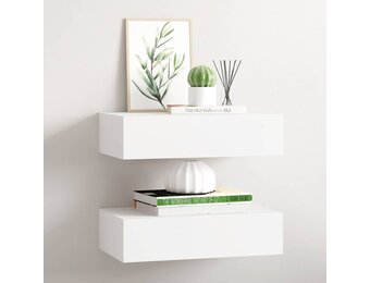 vidaXL Wandschappen 2 st met lade | 34% Korting