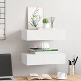 vidaXL Wandschappen 2 st met lade | 34% Korting